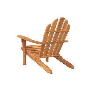 Chaise Adirondack en teck massif traditionnelle, chaise de jardin d'extérieur en bois massif, chaise de salle à manger imperméable pour balcon et terrasse - Product Image 4