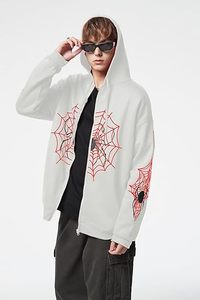 Sudadera con Capucha de Invierno con Gráfico de Araña Y2K, Sudadera con Cremallera Frontal y Logo, para Hombre y Mujer, Oversize, Estilo Urbano Vintage - Product Image 6