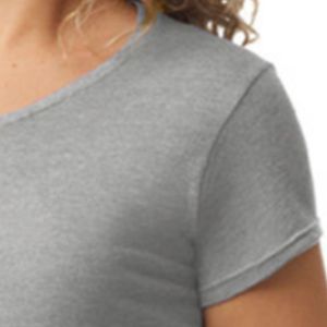 Camiseta de Algodón con Cuello en V para Mujer, Manga Corta, Informal, Básica, Suave, Cómoda, Transpirable, para Uso Diario, Logotipo Personalizado, OEM, ODM - Product Image 5