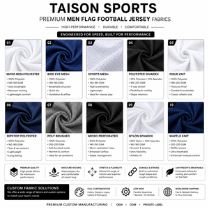 Camiseta de Flag Football Unisex, Malla de Poliéster Premium de 150 GSM, Negra, Corte Regular, Logotipo del Equipo Personalizado por Transferencia Térmica, Uniforme Transpirable - Product Image 2