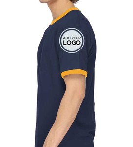 Vente en gros de T-shirts Ringer personnalisés de qualité supérieure pour hommes à col rond - Product Image 2