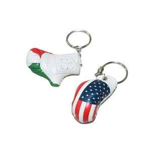 Porte-clés mignon en forme de mini-gants de boxe en PU avec drapeau national, porte-clés mini-gants de boxe pour sac - Product Image 6