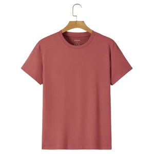 Solid Color Casual T-shirt Mens Trending 100% Cotton Gym <b>Tshirt</b> Sweat Absorbent Lightweight Fashionable <b>Tshirts</b> OEM Customize - Product Image 1