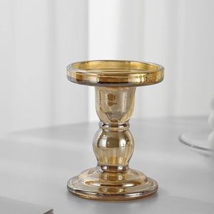 Support de bougie décoratif en métal finition or pour la décoration de la maison, centre de table, porte-bougie chauffe-plat - Product Image 3