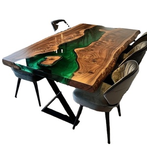 โต๊ะไม้เรซิ่นคุณภาพดีเยี่ยม ดีไซน์หรูหรา ทำจากไม้วอลนัทแท้ เหมาะสำหรับร้านอาหาร ร้านกาแฟ ห้องครัว รุ่น Angel - Product Image 5