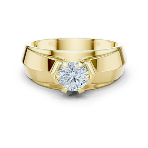 Anillo de boda de moissanita de corte redondo para hombre, joyería de estilo occidental de alta calidad, anillo de plata de ley 925 para hombre al mejor precio - Product Image 3