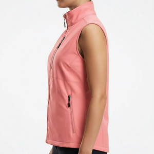Chaleco Softshell Personalizado para Mujer, Sin Mangas, Impermeable, Cortavientos, Chaqueta para Exteriores con Logotipo, Fabricante OEM - Product Image 3