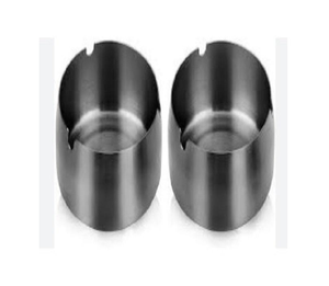 Cendrier rond en acier inoxydable argenté, plaqué, pour table, le plus vendu en Inde, avec compartiment de rangement, cendrier de poche en métal - Product Image 2