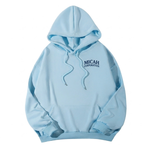Sweat à capuche de sport pour homme, performance hivernale |   Pull en molleton athlétique bleu ciel avec imprimé |   Casual Oversized 100% Polyester - Product Image 2