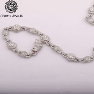 สร้อยคอ Charm Jewells ประดับโมอิสซาไนต์ เงินแท้ 925 ชุบทอง 14K ทรงลูกบอล ตัดเหลี่ยมทรงเรขาคณิต รับรองโดย IGI สไตล์ฮิปฮอป สำหรับทั้งชายและหญิง - Product Image 5
