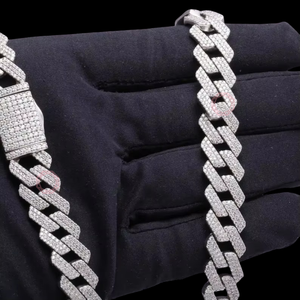 Punk Style Cuban Link <b>Chain</b> Zircon Gold Silver Large Gemstone <b>Iced</b> <b>Out</b> Fine Jewelry Necklace & Charms Square Trendy 2026 - Product Image 1