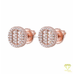 Modernos pendientes de diamantes cultivados en laboratorio con corte baguette, plata de ley 925 chapada en oro, joyería premium para mujer - Product Image 2