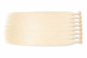 Extensiones de Cabello Liso de 22 Pulgadas con Puntas de Queratina, Color Rubio Claro, Calidad Super Double Drawn - Product Image 2