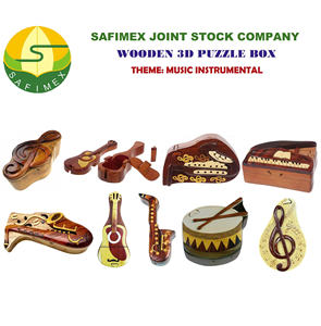 Handcrafted Woodcraft 3D Puzzle Box Intarsia in Animal Floral Hawaii Music Themes Export Directly from Vietnam Factory - Product Image 5