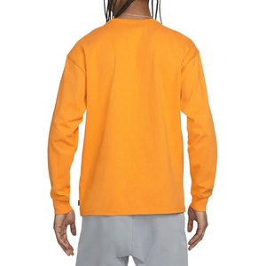 T-shirts unisexes surdimensionnés à manches longues en coton personnalisés pour hommes, à séchage rapide, motif uni, col rond, pour l'été – Vente en gros - Product Image 2