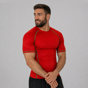 Unisex Jiu Jitsu Rash Guard MMA <b>Compression</b> Wear BJJ Performance Quick Dry Short Sleeve Rash Guards <b>for</b> <b>Men</b> Women - Product Image 3