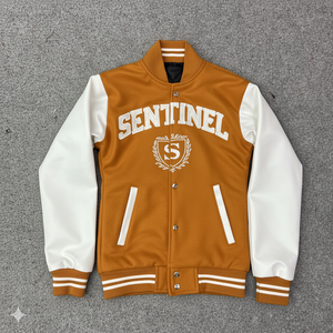 Latest Style Best Rate Embroidered Wool Silk Unisex Varsity Lettermen Jacket <b>Covered</b> <b>Button</b> Closure Front Windproof Reversible - Product Image 3