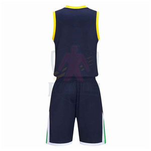 Uniforme de basket-ball en polyester respirant avec logo personnalisé, adapté aux matchs d'équipe, aux entraînements et aux matchs professionnels - Product Image 3