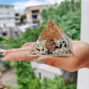 Vente en gros naturel arc-en-ciel pierre de lune Orgone pyramide sculptée pierre précieuse arbre vie Reiki guérison décor à la maison Feng Shui Style amour - Product Image 6