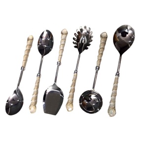 Juego de utensilios de cocina de estilo occidental, juego de servicio de comida de boda con plato dorado brillante de acero inoxidable - Product Image 2