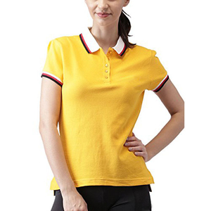 Camiseta polo ajustada para mujer, tela suave y elástica, mangas cortas, cuello elegante, ideal para uso casual, profesional o semi-formal. - Product Image 1