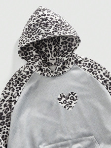 Sweat-shirts à imprimé animal personnalisés à faible MOQ, unisexes, respirants, en molleton 100% coton, manches raglan, vêtements streetwear - Product Image 3