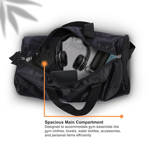 Sacs de sport unisexes légers et de grande capacité, accessoires de fitness, bandoulières réglables, couleur noire, sacs de sport pour la salle de sport - Product Image 4