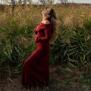 Vestido Maxi Gótico Élfico Bohemio con Capucha, Estilo Campesino, Ligero y Fluido, Atuendo Bohemio de Verano, Vestido para Sesión de Fotos - Product Image 1