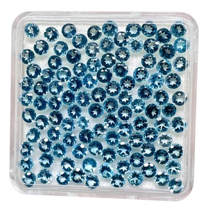 Topacio Azul de Londres Natural, Corte Redondo de 3mm, Gemas Sueltas, Precio al por Mayor, Lote de Gemas para Joyería - Product Image 6