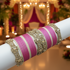 Crystal <b>Bangles</b> <b>Set</b> for Wedding & Festive Wear - Product Image 3