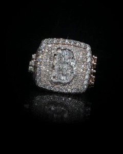 <b>Iced</b> Out VVS1 Moissanite Letter <b>Ring</b> Hip Hop Jewelry Custom Bust Down Rapper <b>Ring</b> Mens Bling Statement <b>Ring</b> Personalized Gift - Product Image 4