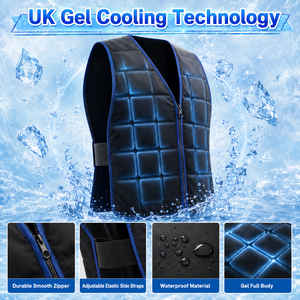 Gilet de refroidissement réutilisable avec gel intégré, différents designs, matériau à changement de phase, économique pour temps chaud, fabriqué au Vietnam - Product Image 3