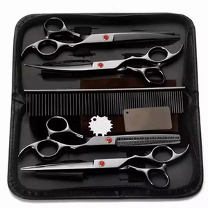Kit de ciseaux de barbier en acier inoxydable de qualité supérieure pour salon professionnel et usage domestique, accessoires de coupe de cheveux - Product Image 1