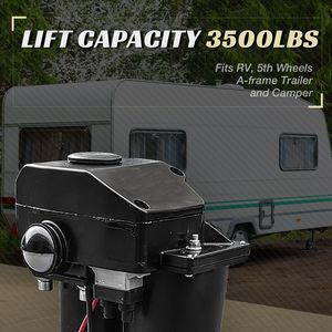 Cric électrique pour remorque 3500 lb, 12 V CC, avec jambe de levage de 27 pouces, pour caravane, camping-car, bateau, étanche - Product Image 2