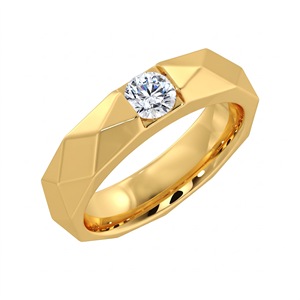Luxury Diamond <b>Men</b> <b>Ring</b> 18KT 14KT Gold Plated Round Brilliant Cut Lab Grown Diamond Trendy Engagement & Wedding <b>Ring</b> - Product Image 2