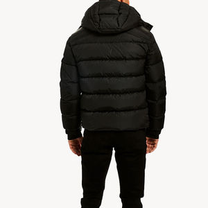Veste matelassée d'hiver pour homme avec logo personnalisé, col montant, fermeture éclair intégrale, manches longues, veste chaude matelassée pour l'extérieur - Product Image 6