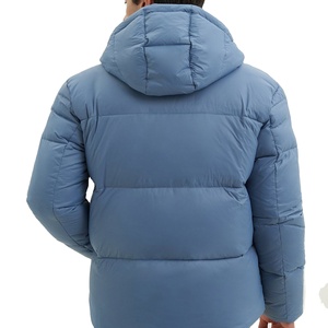 Veste matelassée unisexe vert foncé, col montant, fermeture éclair, manteau d'hiver décontracté, en denim, coupe ample, broderie, écologique - Product Image 6