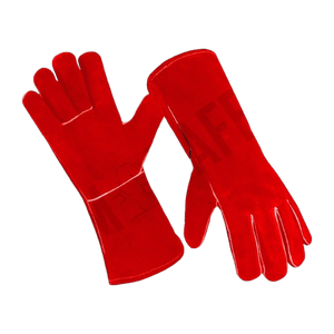 ถุงมือเชื่อมโลหะเกรดพรีเมียม หนังวัวแท้ บุผ้าฝ้ายขนแกะ ป้องกันการสั่นสะเทือน ทนความร้อน ป้องกันประกายไฟ - Product Image 2