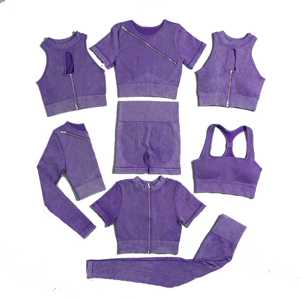 Venta al por Mayor de Ropa Deportiva Personalizada para Mujer 2026, Conjunto de 2 Piezas para Entrenamiento, Top Corto y Leggings de Secado Rápido, Ropa de Yoga y Fitness OEM ODM - Product Image 4
