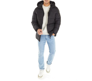 2026 Premium Fashionable Best Quality Custom Jacket Unisex Puffer Hooded <b>Thin</b> Waterproof Breathable Canvas Designer Puff Jacket - Product Image 3
