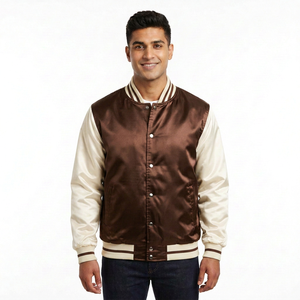 Custom Satin Varsity Jacket Mens Wholesale College Letterman Jacket Custom Logo Embroidery <b>Patch</b> Printing Bulk Label Vendor Bulk - Product Image 4