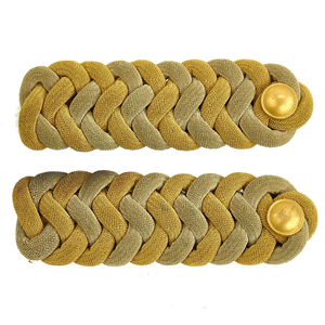 แผ่นปักตราสัญลักษณ์ระดับชั้นบนบ่าแบบเย็บมือคุณภาพสูง OEM สีทอง/สีเงิน พร้อมบริการ OEM - Product Image 3