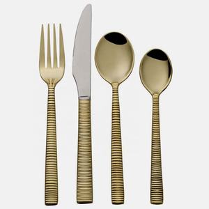 Best Selling Stainless Steel Knife Fork Spoon <b>Gold</b> Plated Spoon Fork Knife Restaurant Dinner <b>Mirror</b> Polished Wedding Set - Product Image 3