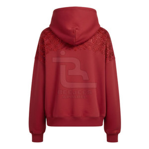 Sweat-shirts à capuche pour femmes avec strass, design personnalisé, haute qualité, basiques, couleur unie, grandes tailles - Product Image 4