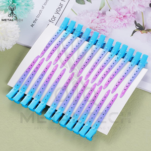 Premium Gradient Color Hairdresser Sectioning <b>Clips</b> Non-Slip Stainless Steel Duckbill <b>Hair</b> Pins Set for Salon <b>Hair</b> Styling Tools - Product Image 5