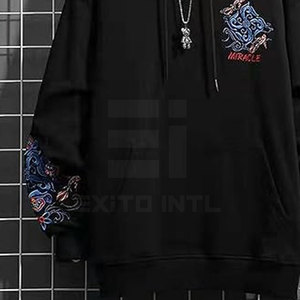 Sudadera con Capucha de Invierno, Elegante y a la Moda, Bordada, Sólida, 2026, Hecha a Medida, 100% Algodón, Felpa, Ecológica, Transpirable, de Secado Rápido - Product Image 4