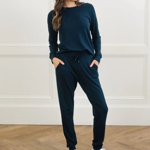 Sweat-shirts à capuche amples à col en V avec broderie de logo personnalisée, doublure en polaire, épaules tombantes et sweat-shirt pour femmes - Product Image 4