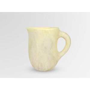 Modern Ivory Marble Look Resin Craft Water Pitcher Handmade Decorative <b>Jug</b> with Handle Stylish Kitchen Dining Tableware for Home - Product Image 1