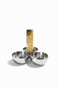 Metal Marble & Wood Contemporary Round Serving Tray/<b>Platter</b>-Eco-Friendly <b>Disposable</b> Party <b>Platter</b> - Product Image 3