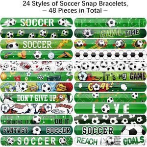 Set di 48 Braccialetti a Scatto a Tema Calcio, Polsiere Sportive per Premi in Classe, Regali per Feste di Compleanno e Omaggi - Product Image 2